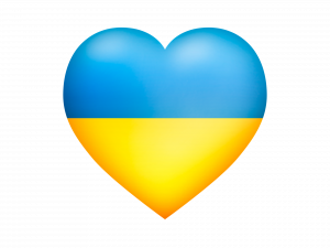 Serce w kolorach Ukrainy.