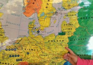 Polska i Chorwacja wskazana na mapie Europy.